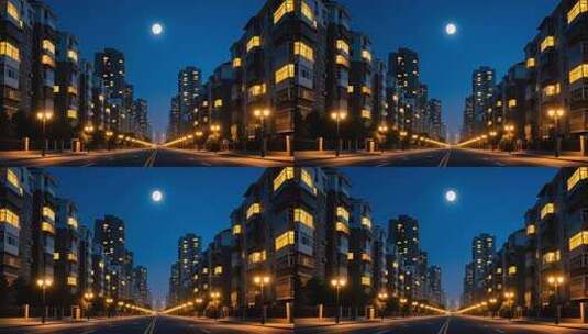 万家灯火过年小区团圆团聚居民楼春节夜晚高清在线视频素材下载