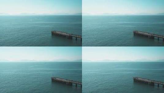 深圳大鹏湾海上栈桥全景高清在线视频素材下载