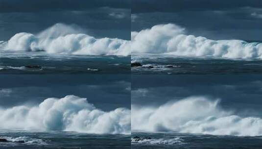 巨浪海浪波涛汹涌海洋力量概念视频高清在线视频素材下载