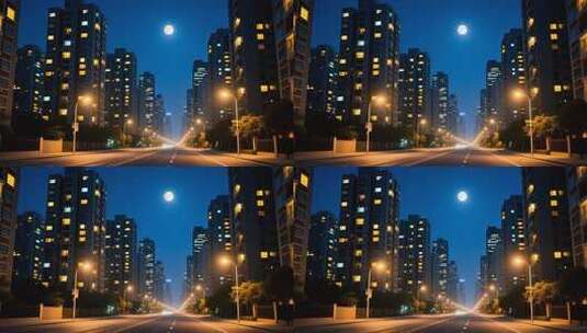 万家灯火过年小区团圆团聚居民楼春节夜晚高清在线视频素材下载