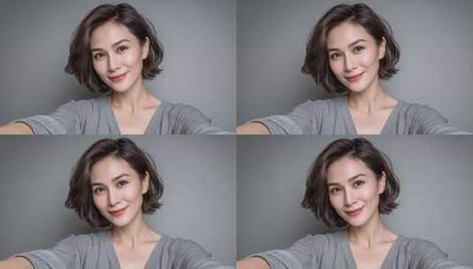 自信亚洲女性的迷人微笑特写高清在线视频素材下载