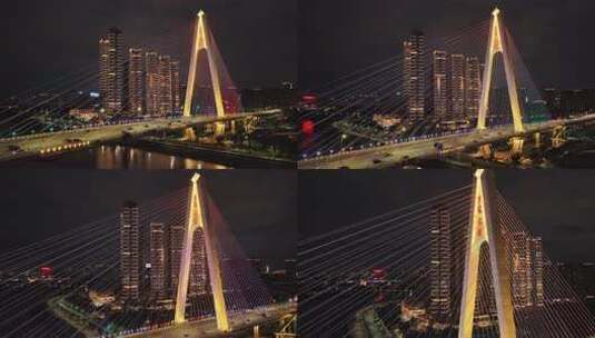 中国广东省佛山市禅城区奇龙大桥高清在线视频素材下载