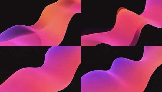 粉色渐变动感波浪背景素材高清在线视频素材下载