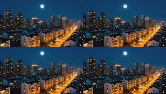万家灯火过年小区团圆团聚居民楼春节夜晚高清在线视频素材下载