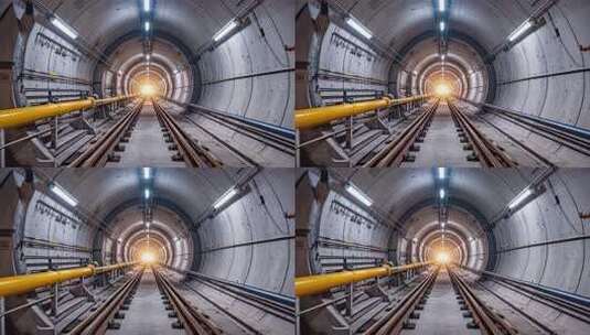 地铁隧道穿梭未来科技概念视频高清在线视频素材下载