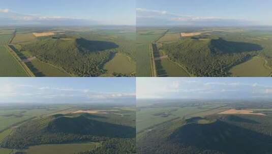 4k航拍五大连池格拉球山天池高清在线视频素材下载