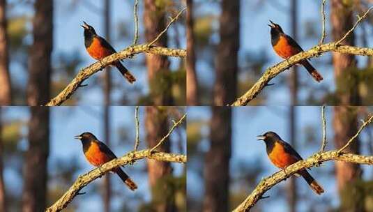 北美红腹美洲鹫鸣叫高清在线视频素材下载