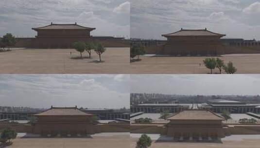 大明宫古建筑全景高清在线视频素材下载