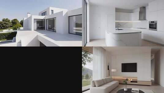 现代简约别墅设计高清在线视频素材下载