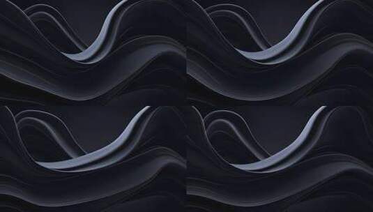 黑色动感波浪抽象背景高清在线视频素材下载