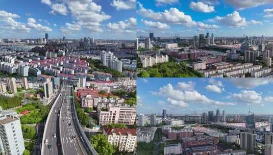 上海浦东 金桥 航拍高清在线视频素材下载