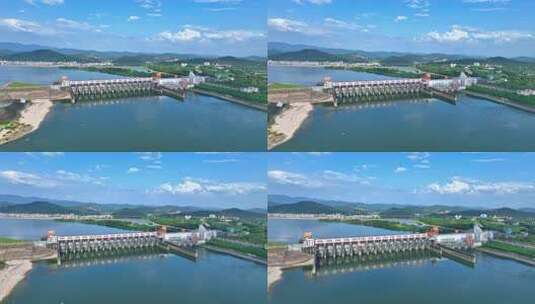 4K清远市飞来峡大坝水利枢纽25高清在线视频素材下载