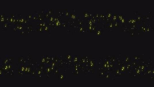 金色音符飘飞高清在线视频素材下载