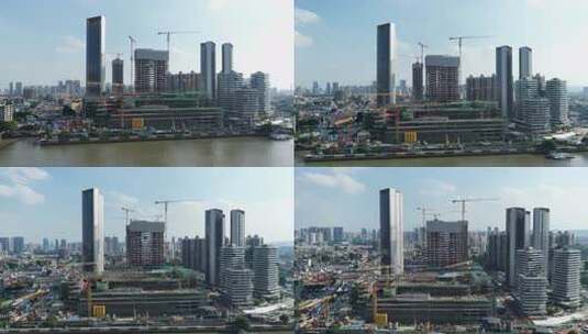 中国广东省广州市荔湾白鹅潭建筑群高清在线视频素材下载