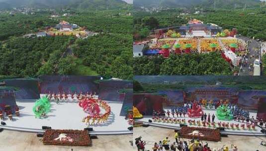 农民丰收节舞台表演现场高清在线视频素材下载