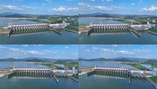 4K清远市飞来峡大坝水利枢纽26高清在线视频素材下载