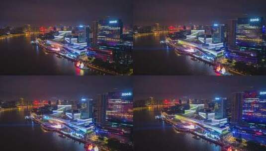 广州立白中心夜景延时高清在线视频素材下载