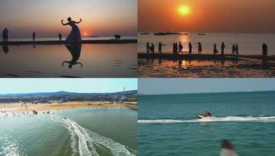 烟台地标航拍延时高清在线视频素材下载