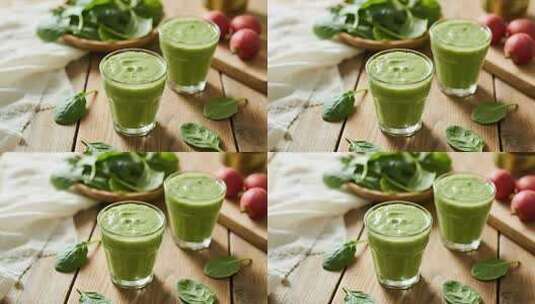 绿色果蔬汁健康饮食生活视频高清在线视频素材下载