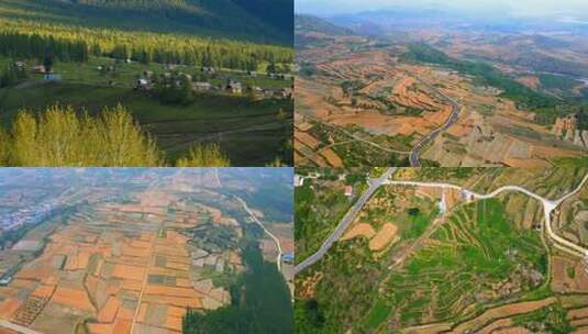 4k梯田多景别高清在线视频素材下载