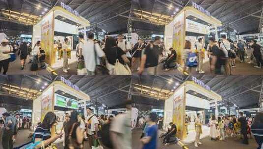 中国飞鹤展台延时WAIC参展商高清在线视频素材下载