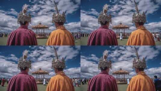 草原民族盛典服饰华丽尽显文化传承高清在线视频素材下载