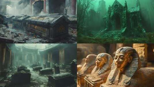 古墓陵墓盗墓笔记高清在线视频素材下载