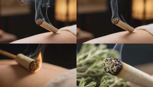 人体艾灸特写素材高清在线视频素材下载