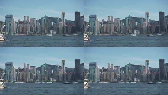 香港维多利亚港风光延时 维港游船 城市景观高清在线视频素材下载