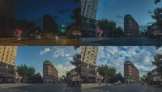 武康大楼 夜转日延时高清在线视频素材下载
