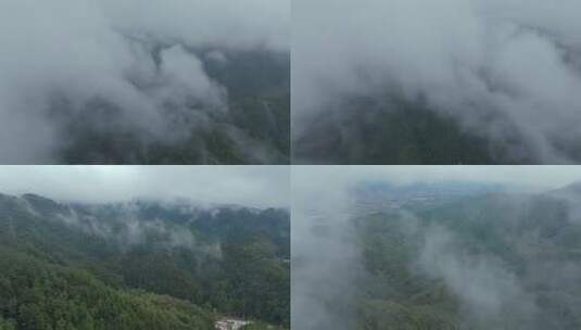 4k航拍云雾缭绕青山 大气宣传片高清在线视频素材下载