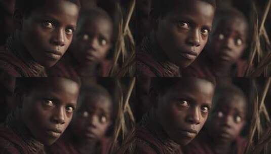 孩童的目光令人动容高清在线视频素材下载