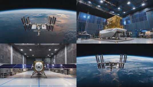 人造卫星生产设计高清在线视频素材下载