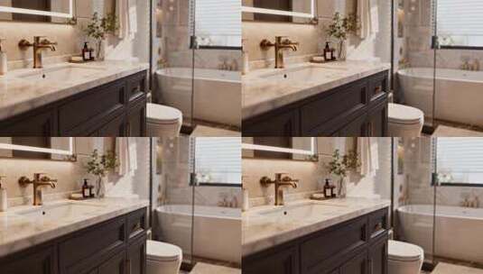 现代风格豪华厕所装修素材高清在线视频素材下载