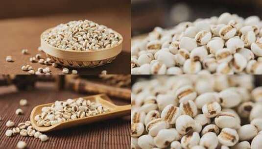 微距特写薏米食材素材高清在线视频素材下载