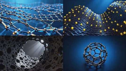 分子结构3D动画 纳米材料 分子结构高清在线视频素材下载