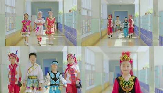 民族团结 笑脸高清在线视频素材下载