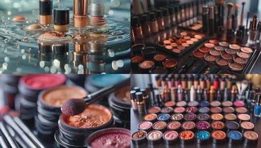 美妆化妆品化妆台ai素材原创高清在线视频素材下载
