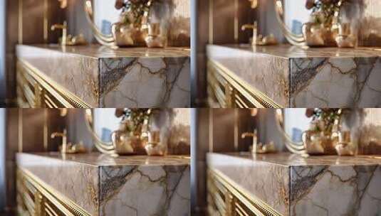 大理石台面家居装饰素材高清在线视频素材下载