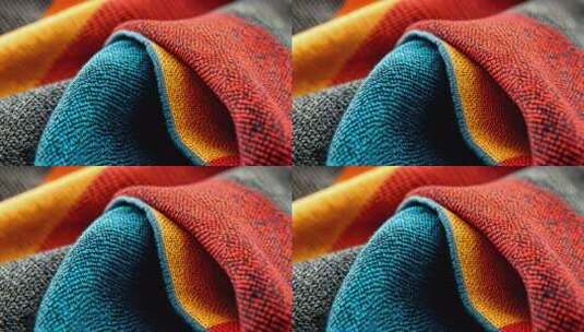 多彩纺织布料特写高清在线视频素材下载