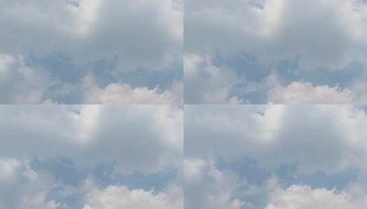 夏天云景云卷云舒天空景象蓝天白云云朵航拍高清在线视频素材下载