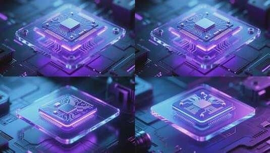科技芯片微距特写高清在线视频素材下载