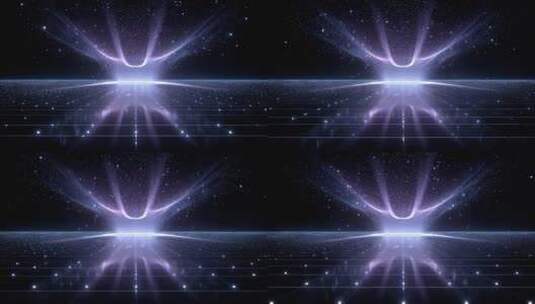 星光璀璨的虚拟空间无限延伸高清在线视频素材下载