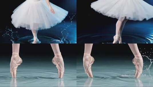 水上芭蕾足尖舞合集高清在线视频素材下载