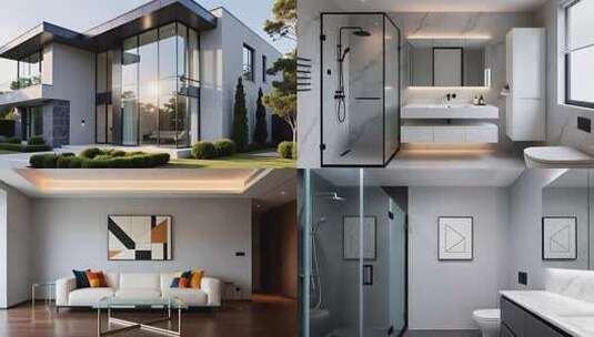 极简风家居空间展示高清在线视频素材下载