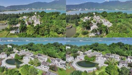 古村落古建筑航拍全景高清在线视频素材下载