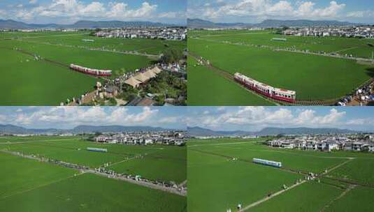 云南大理稻田田园风光高清在线视频素材下载