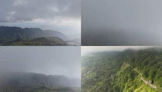 川西王岗坪景区航拍云海雪山壮丽风光高清在线视频素材下载