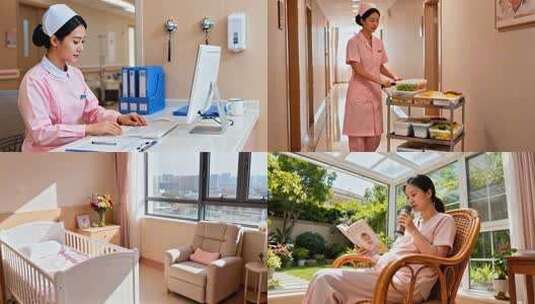 高端月子中心 坐月子 产后调理高清在线视频素材下载