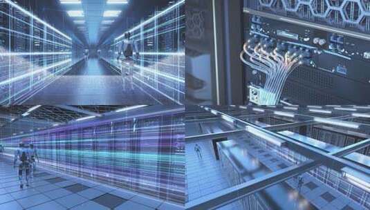 数据中心AI云服务数据处理高清在线视频素材下载